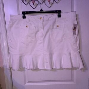 Michael Kors plus size 24w denim white skirt
